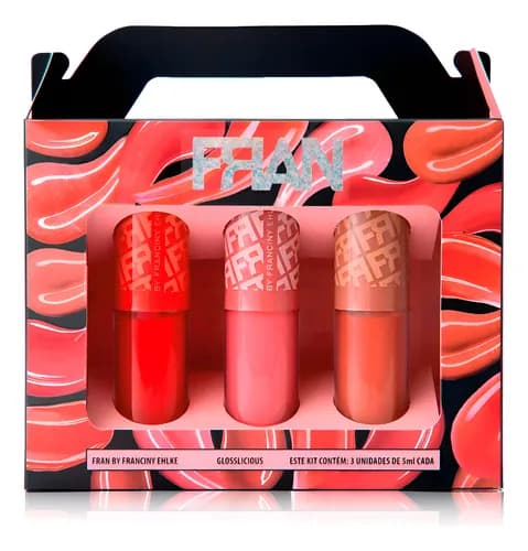 Glosslicious Gloss Labial Kit 3un - Franciny Ehlke Franciny Ehlke Glosslicious