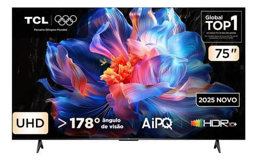 Smart Tv 75 Pol 4k Tcl 75p6k Hdr10 Processador Aipq