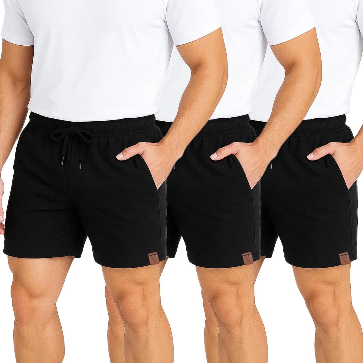 Kit 3 Short De Linho Masculino Básico Mauricinho Premium