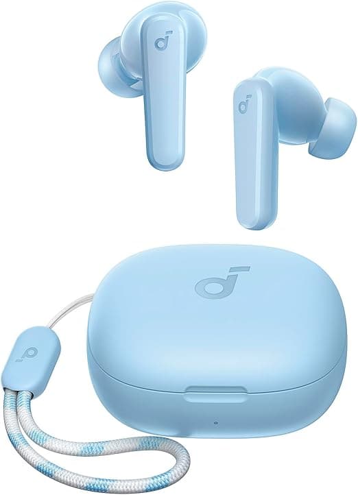 soundcore P20i da Anker, Fone de Ouvido Bluetooth 5.3, Graves Potentes, Drivers de 10mm, 30H de Reprodução, Resistência à Água, 2 Mics IA, Personalização de Som via App, Fone sem fio tws, Azul