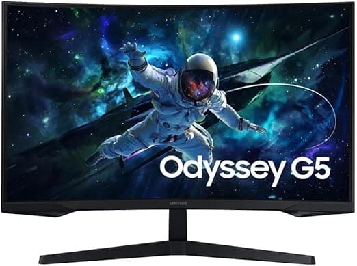 Monitor Gamer Samsung Odyssey G5 32, Resolução QHD, Taxa de atualização de 165Hz