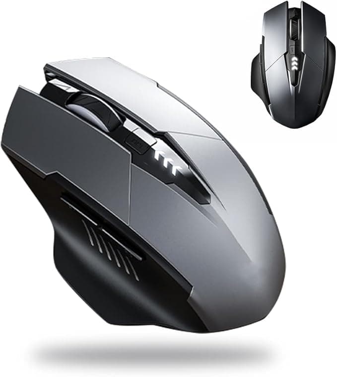 Mouse Gamer Easy Gaming Sem Fio Recarregável – 1600 DPI Ajustável, USB 2.4GHz