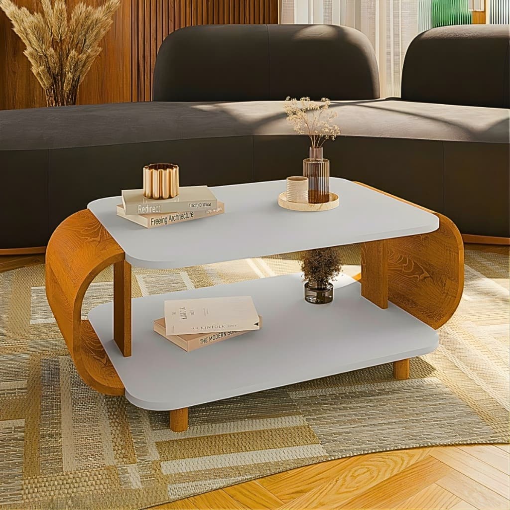 *PROMOÇÃO* Mesa de Centro Sala Floripa Moderna - Pés Madeira Maciça - Cores - *SUPER OFERTA*