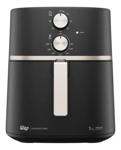 Fritadeira Elétrica Antiaderente WAP Mega Family Air Fryer 7.1 Litros 1700W 220v