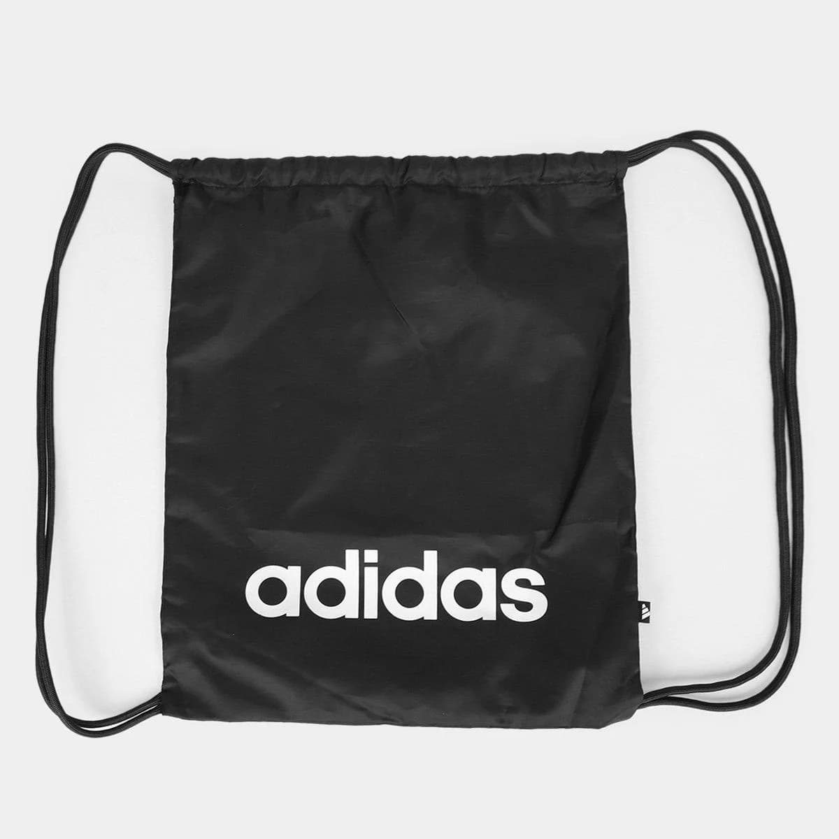 Sacola Adidas Linear Gymsack 13.25L - Preto Branco