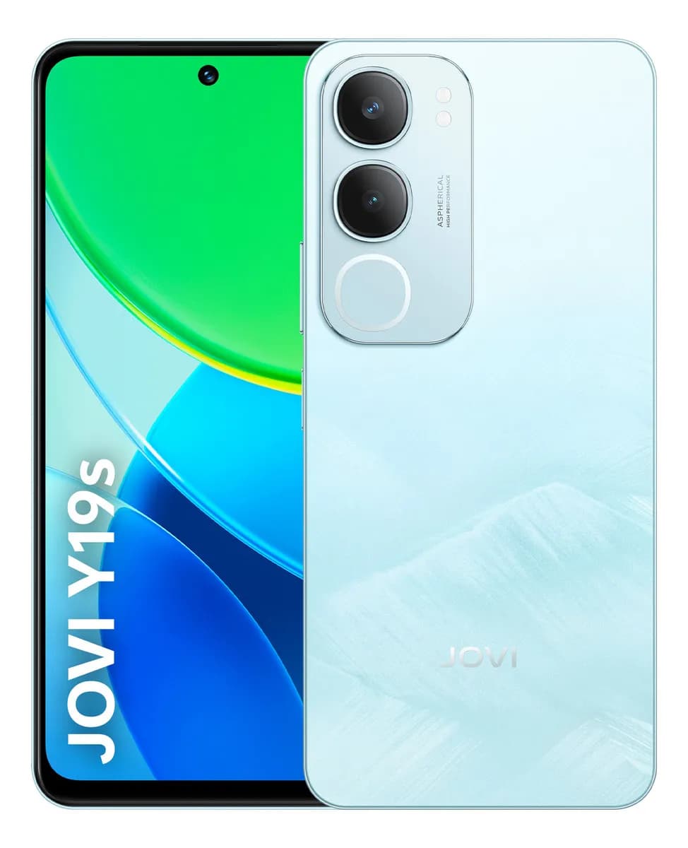 Smartphone JOVI Y19s 256gb, 4 4gb Ram Turbo, Câmera 50mp, Bateria 5500mah, Carregamento 15w, Tela 90hz - Azul Glacial