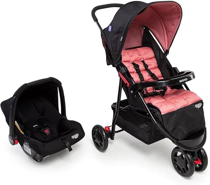 Travel System Cosco Kids, Toffy Duo, Rosa Noite