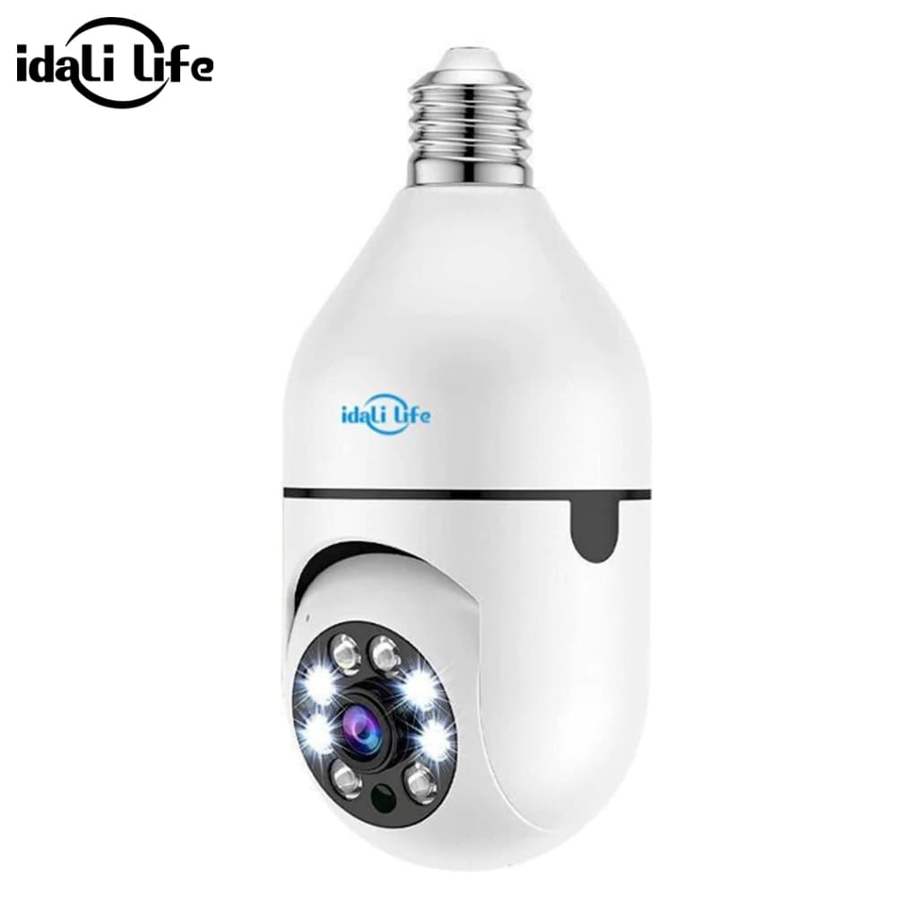 Câmera Lampada Segurança Giratoria 360 Full Hd Visão Noturna idali life