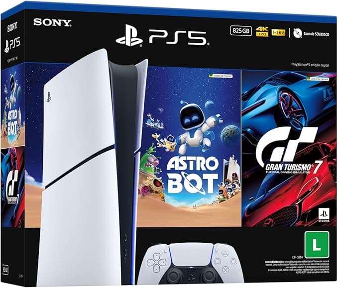 PlayStation®5 Slim Digital 825GB – Pacote ASTRO BOT e Gran Turismo 7