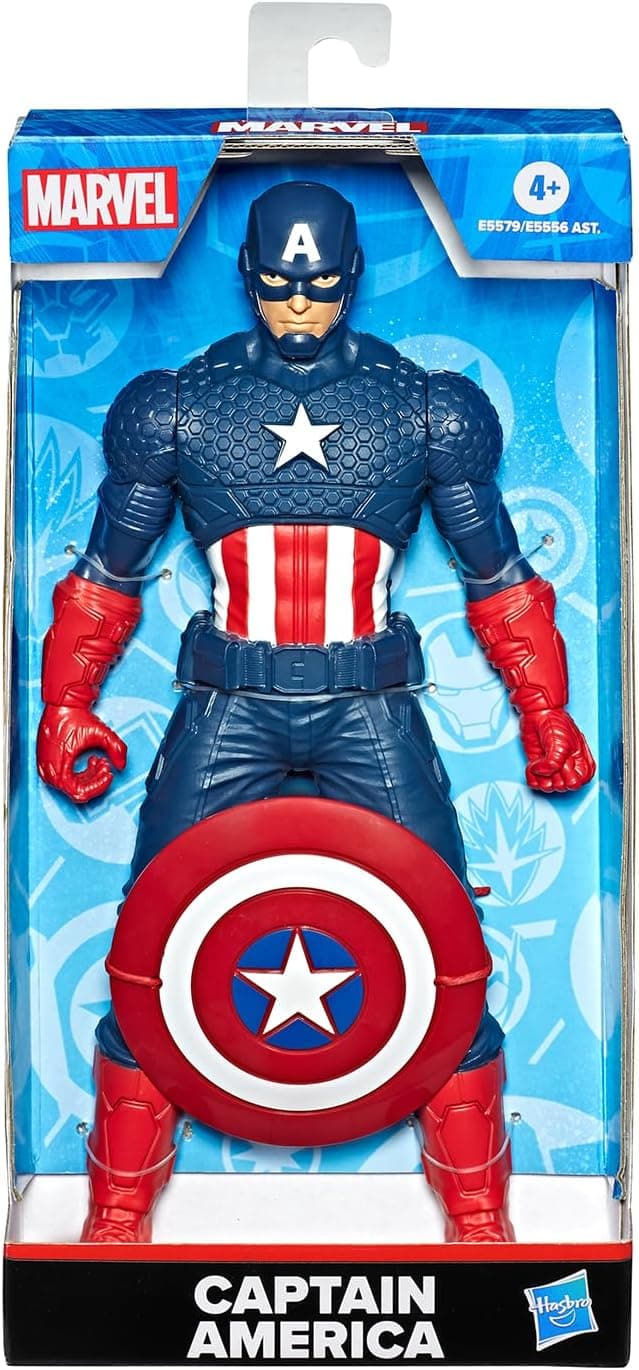 Marvel, Action Figure, Capitão América, Mighty Hero Series - 24 cm, Articulado