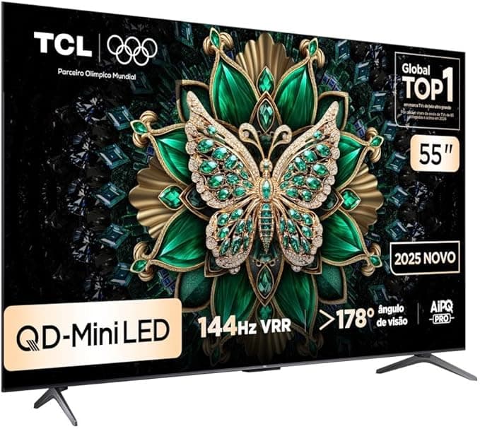 Smart TV TCL 55 Polegadas QLED Mini LED 4K C6K 144Hz 55C6K