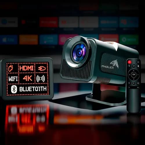 Projetor Hy 320 Smart Pholex Full Hd 4k Android 11 Wifi Blue Preto 127/220v