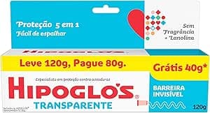 Hipoglós Creme Preventivo de Assaduras Transparente, Leve 120g Pague 80g
