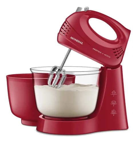 Batedeira Prática B-45-r 400w Vermelha Mondial Cor Vermelho - 220V