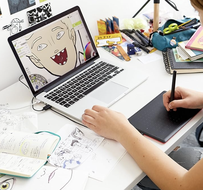 Mesa Digitalizadora One By Wacom (Ctl472), Wacom, Tablets de design gráfico, Preto, Pequeno