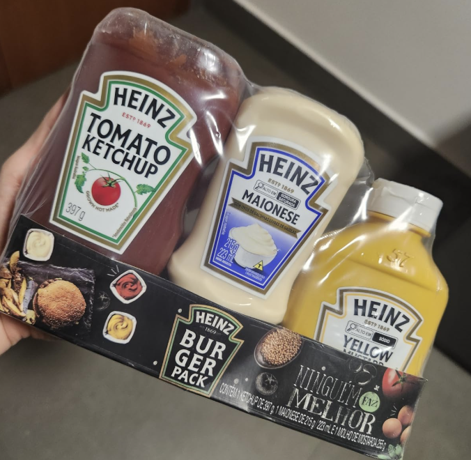 Heinz Pack Hamburguer Ketchup 397G Maionese 215G Mostarda 255gG