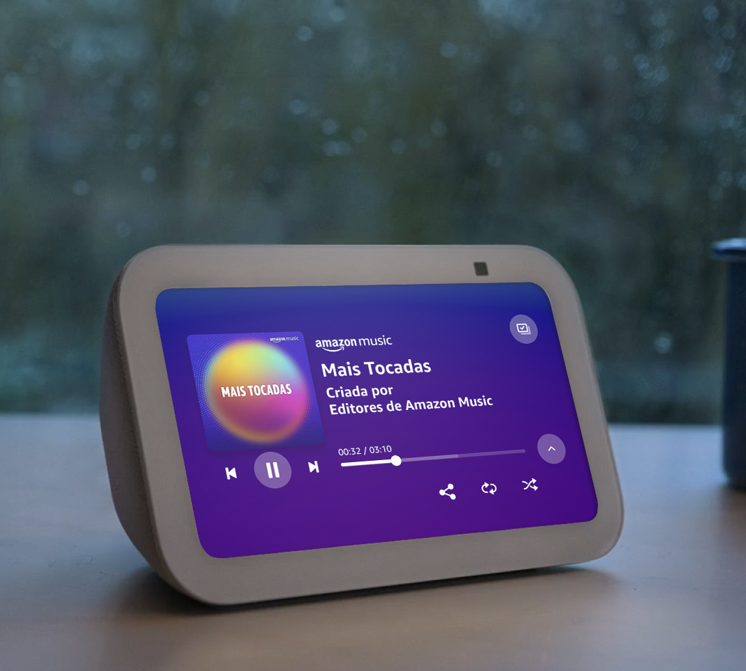 Echo Show 5 (Geração mais recente) | Smart display com Alexa, graves 2x mais potentes e som mais nítido | Cor Preta