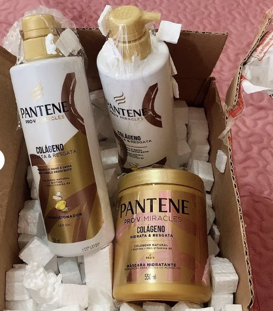 Kit Pantene Shampoo 510ml, Condicionador 510ml e Máscara Colágeno 550ml