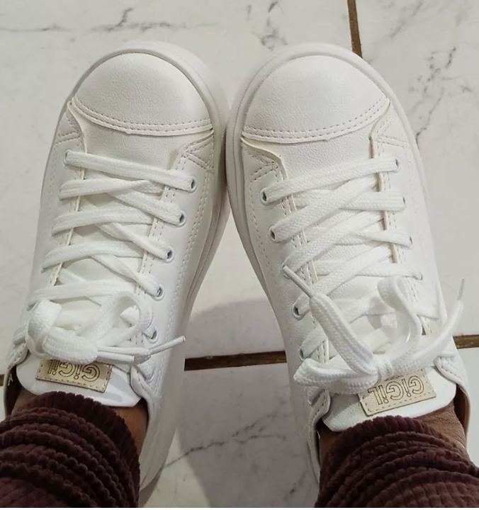 Tenis Feminino Casual GiGiL Star Sapatenis Moda Confortável Blogueira Atual Cadarço