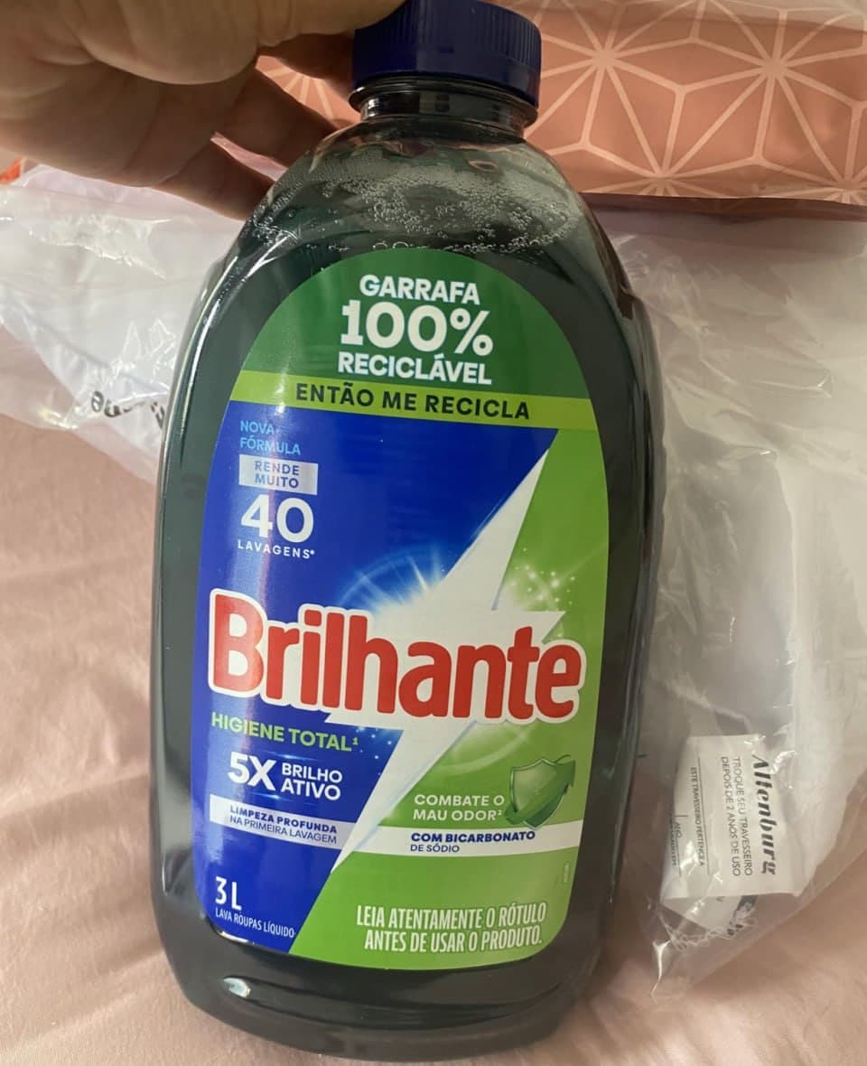 Brilhante Lava Roupas Líquido Higiene Total 3L