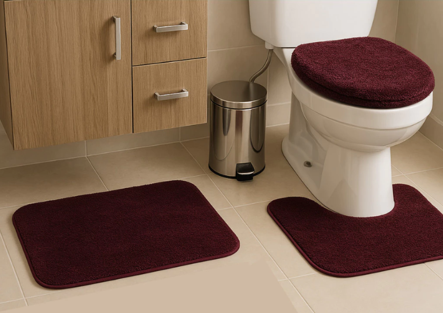 Jogos de Tapetes para Banheiro Peças | Algodão Pelúcia Macio Antiderrapante Conjunto