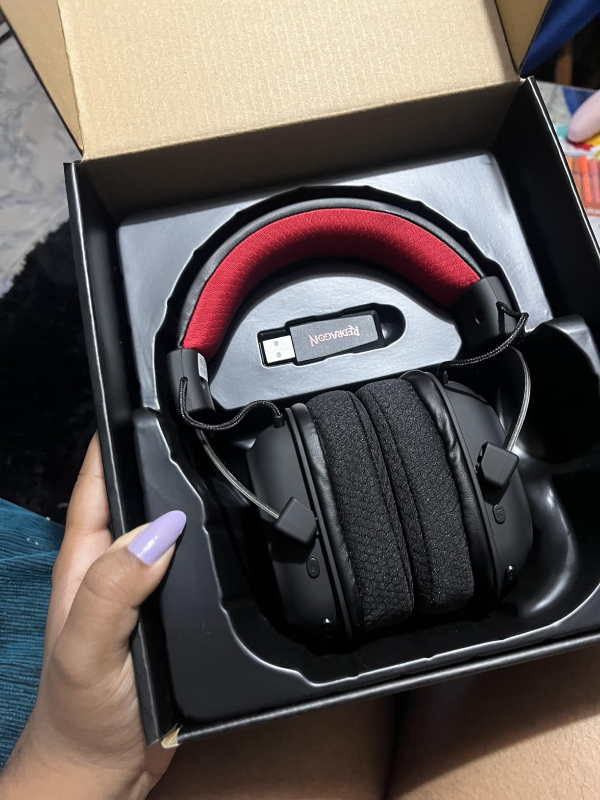 Headset Gamer Redragon Zeus Pro Preto Sem Fio 7.1 H510-PRO