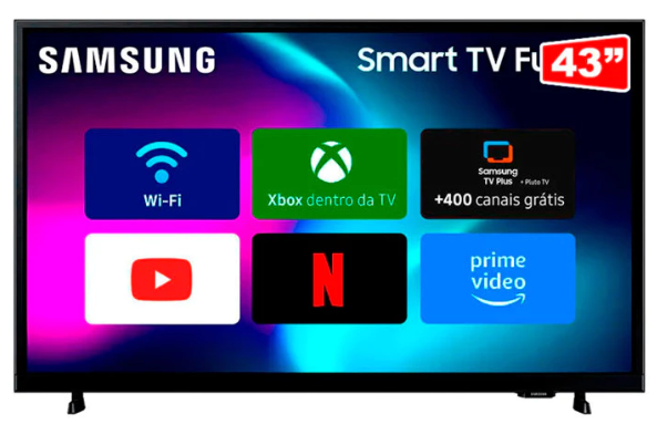Monitor Smart Tv 43'' Fhd Ls43f6000fgxzd Tizen - Preto