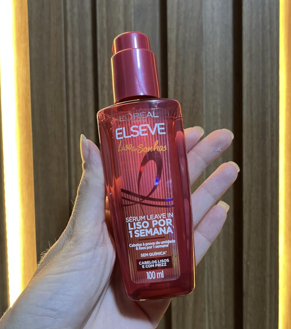 L'Oréal Paris Elseve Liso dos Sonhos, Sérum Leave-in com Tecnologia Ativada por Calor para Efeito Liso por 1 Semana, Antifrizz, Protetor Térmico e Barreira Contra Umidade, 100ml
