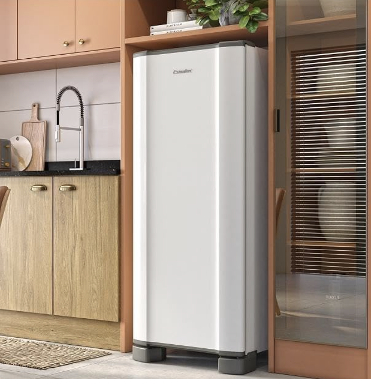 Geladeira ESMALTEC 245l degelo manual inverter ROC31 PRO Branco 127v