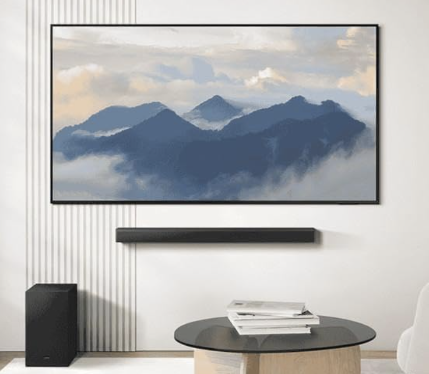 Soundbar Samsung HW-B450F, com 2.1 canais, 300W, Bluetooth, Subwoofer sem fio e Dolby Audio