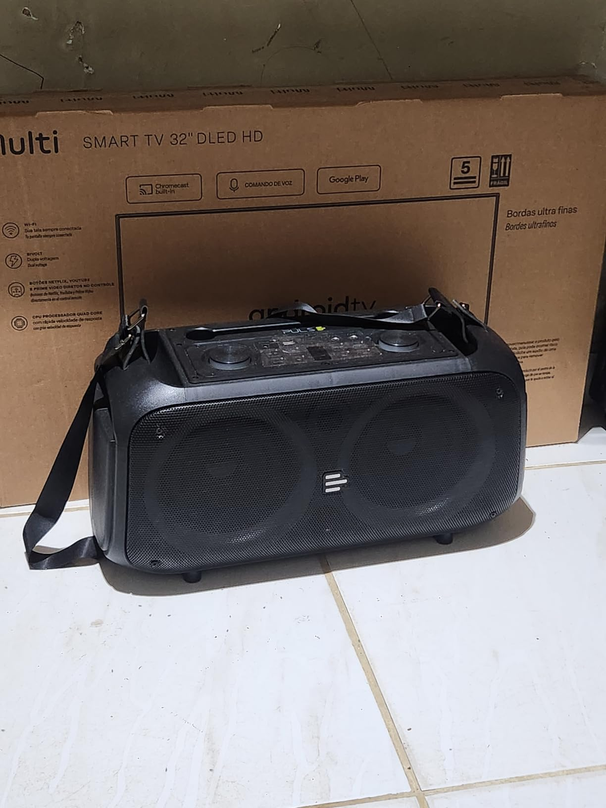 Caixa de Som Portátil Pulse Pulsebox 2 Double Bluetooth 700W RMS