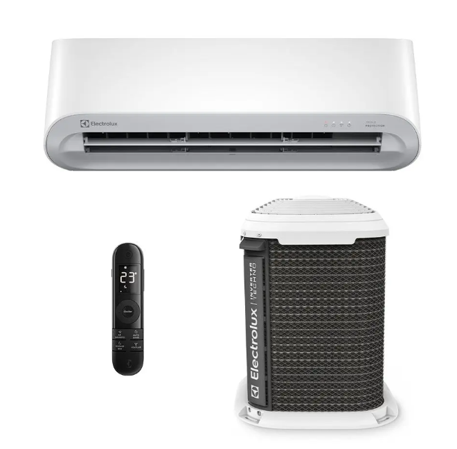 Ar Condicionado Split Hi Wall - Inverter R-32 - Electrolux - Color Adapt Wi-fi - 12.000 BTUs - Frio - 220V