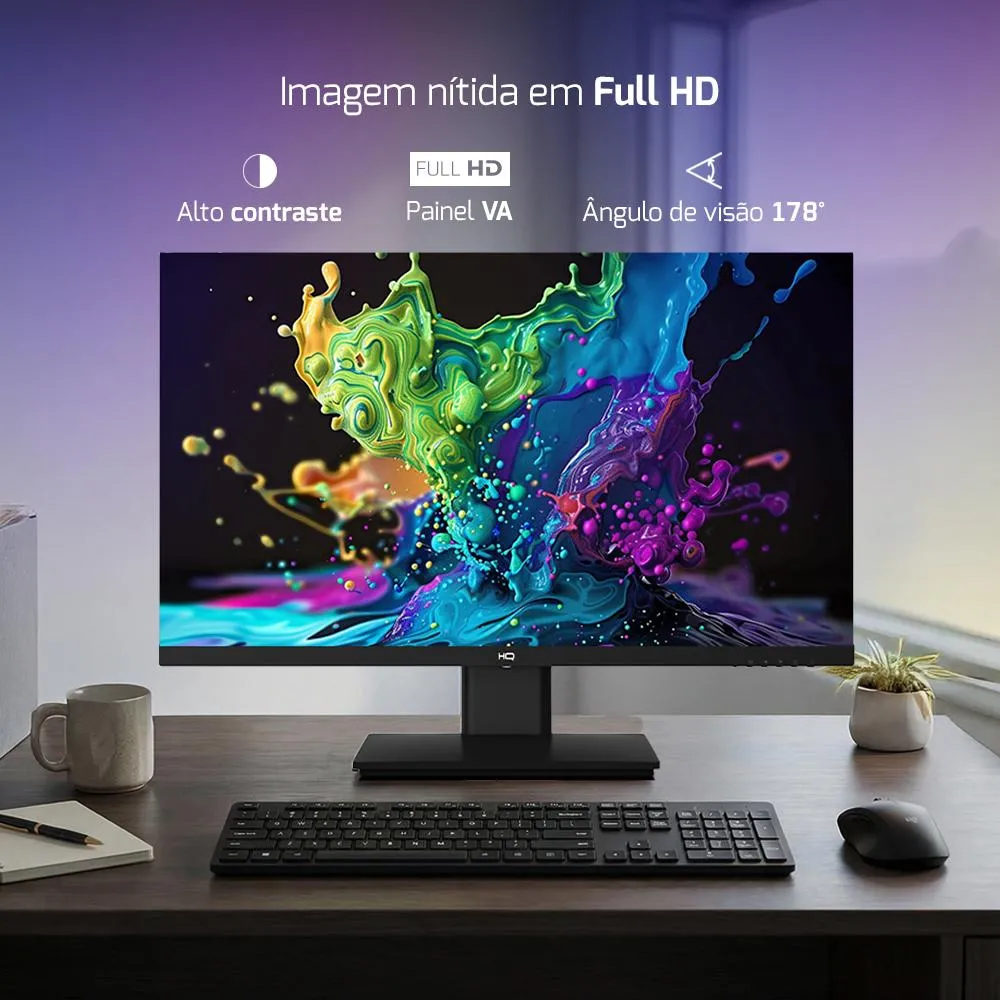 Monitor 21.5 Hq Led, 100hz, Fullhd 1920x1080 Hdmi, Vga