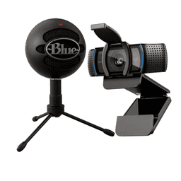 Kit Webcam Logitech C920s + Microfone Condensador Blue Snowball Ice