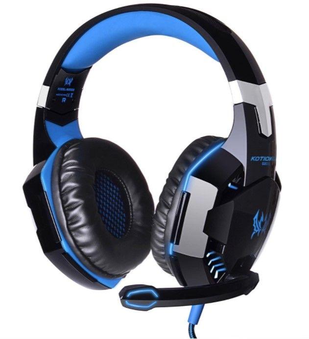Cada G2000 Over-ear Jogo Gaming Headset Headphone fone de cabeça com microfone estéreo baixo luz LED para pc Game